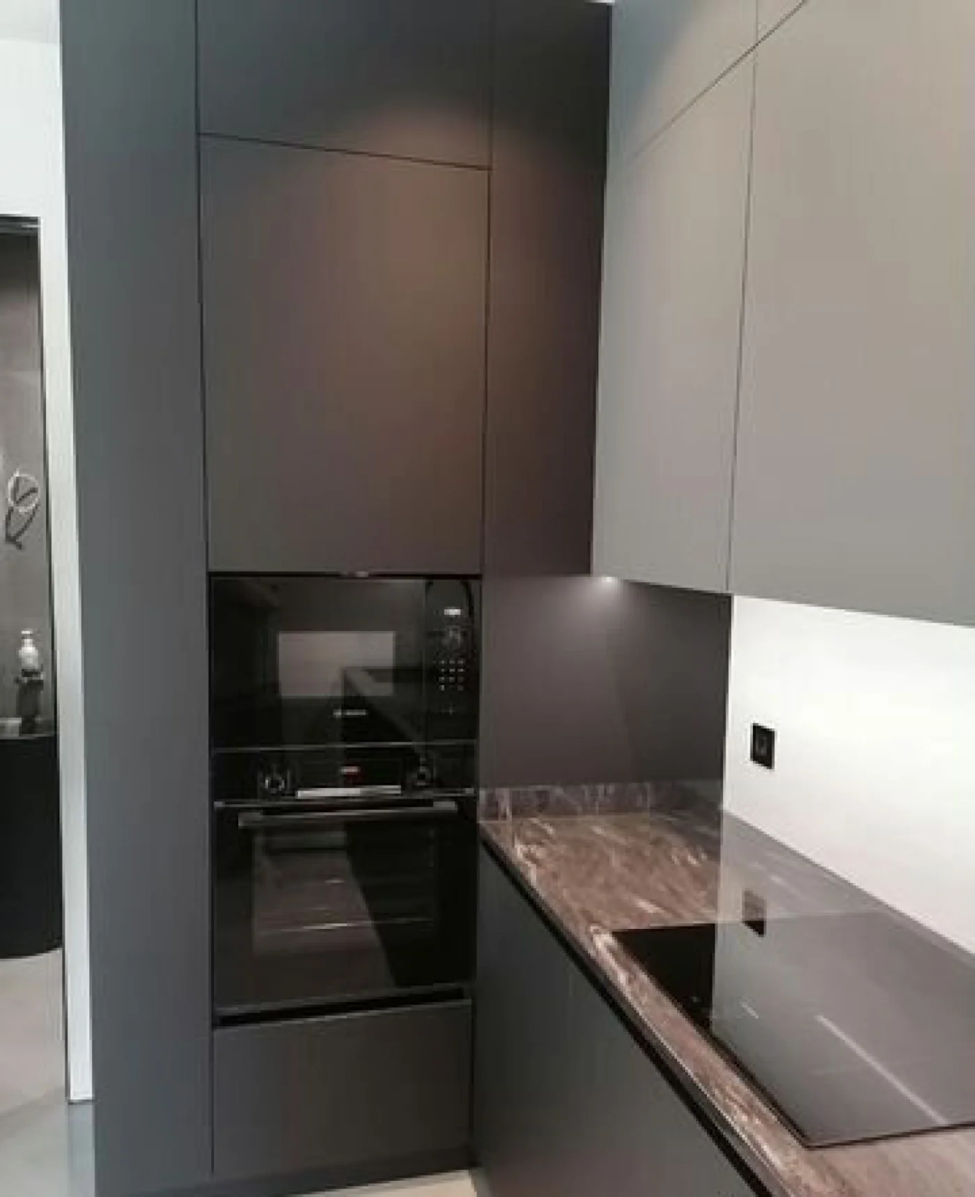 Угловая кухня Мика на заказ, размер 1152х3627, цвет Гелиотроп