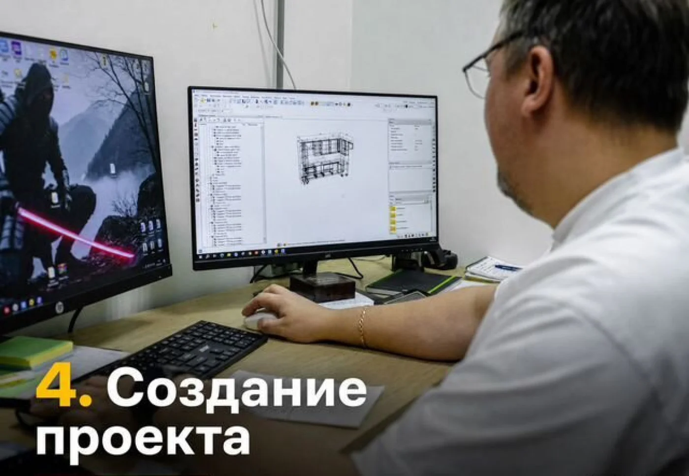 Прямая кухня на заказ 289х65х205 см из ЛДСП