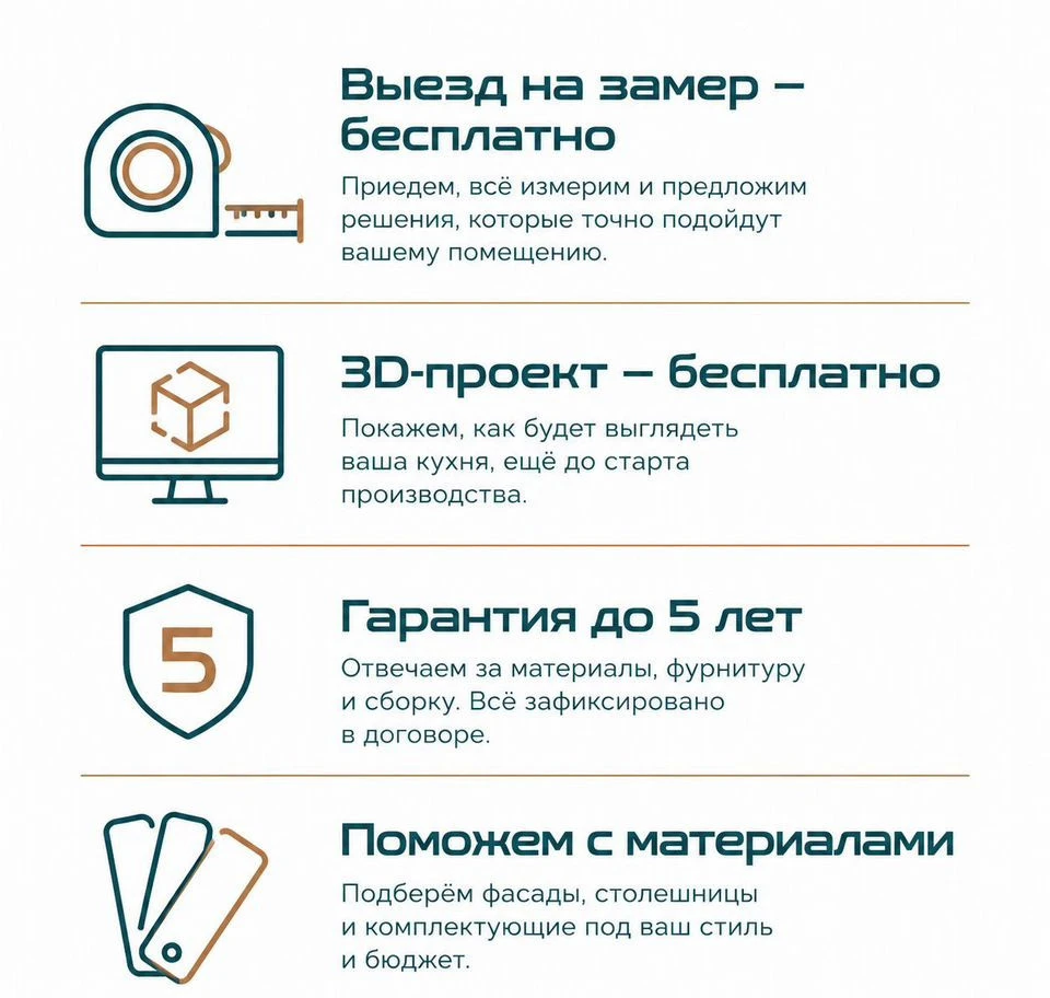 Кухня прямая на заказ